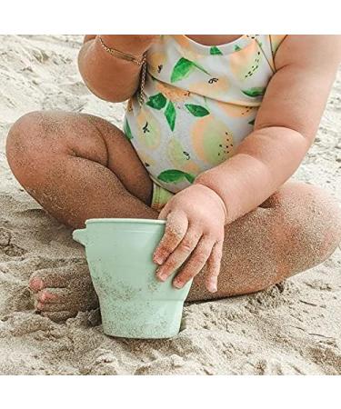 BraveJusticeKidsCo. Snack Attack Silicone Baby Snack Cup 2-Pack - Mint and Stormy | Collapsible Snack Cup - Buy Online on GoSupps.com