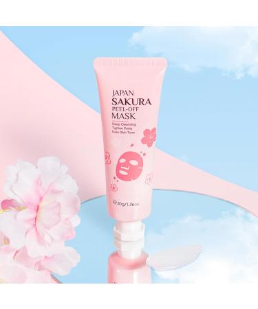  G n rique 50G Peel-Off Mask - Deep Cleansing and Oil Control | Hydrating Facial Mask with Cherry Blossom Extract | Pore Cleansing Impurity Removal and Quick Treatment - Buy Online on GoSupps.com