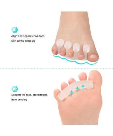 Gel Toe Separators Bunion Corrector with Metatarsal Pads - Hallux Valgus Relief and Callus Prevention - Buy Online on GoSupps.com