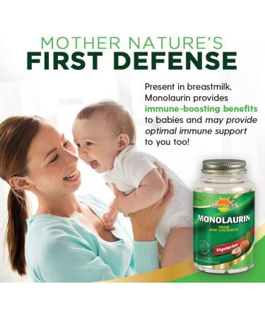 Nature's Life Monolaurin 180 Veg Capsules | Boost Immunity & Support Wellness - Buy Online on GoSupps.com