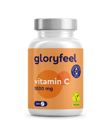 Vitamin C 1 000 mg - immune support ** high -dose - 200 vegan tablets (7 months) - - laboratory test and made without additives in Germany