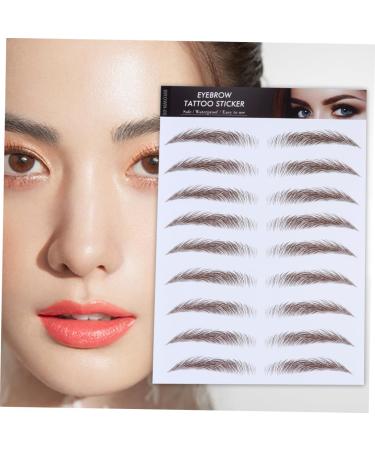 PLAFOPE 4pcs Eyebrow Stickers Water Transfer Eyebrow Sticker 6d Hair-like Eyebrows Stickers Tool 4d Make up - Buy Online on GoSupps.com