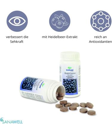 Medosan Tablets with Blueberry Extract | 60 Pieces | Supports Eye Health & Vision for Life - Buy Online on GoSupps.com