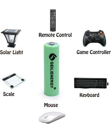 Buy GEILIENERGY 800mAh Ni-CD AA Rechargeable Batteries for Solar Lights | Pack of 12 - Eco-Friendly Power Solution - Buy Online on GoSupps.com