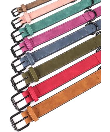 Didog Soft Padded Leather Dog Collar - Adjustable & Breathable for Medium & Large Dogs Purple 27-33 cm - Buy Online on GoSupps.com