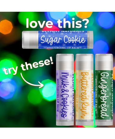 Delight Naturals Merry Christmas JUMBO Lip Balm - Sugar Cookie - Buy Online on GoSupps.com