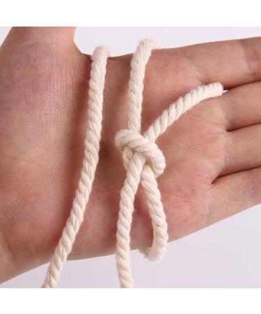 XKDOUS 4mm x 150Yards Natural Cotton Macrame Cord - 3 Strand Twisted Rope for Wall Hanging, Plant Hangers, Crafts & Knitting - Soft Undyed Cotton Rope for Decorative Projects - Buy Online on GoSupps.com