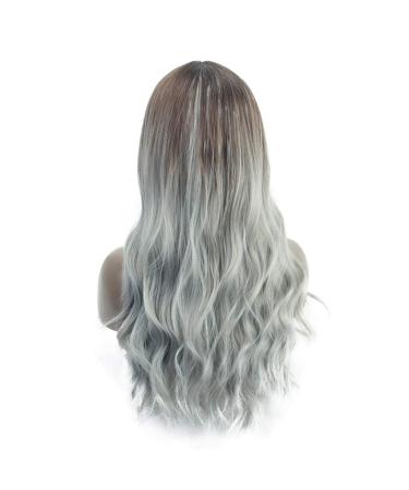 Shop Grey Curly Long Wig for Women - Brazilian Synthetic Hair for 50s 60s 70s 80s Cosplay - Buy Online on GoSupps.com