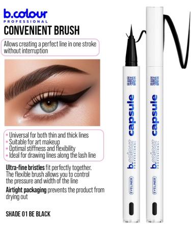 B.COLOUR PROFESSIONAL Waterproof eyeliner / 01 Be black CAPSULE - Buy Online on GoSupps.com