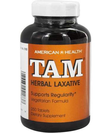 American Health TAM Herbal Laxative 250 Tablets - Gentle and Natural Constipation Relief - Buy Online on GoSupps.com