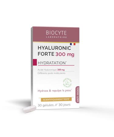 BIOCYTE Hyaluronic Forte - Anti-Aging & Skin Hydration Supplement - Hyaluronic Acid - 30 Capsules - 1 Month Program