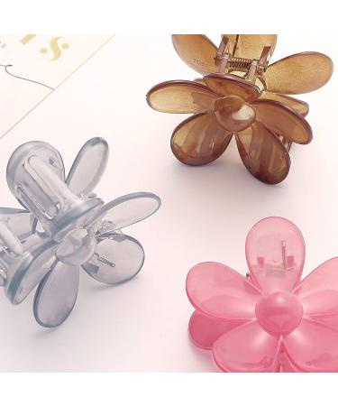 TODEROY 6 PCS Big Hair Claw Clips - Non-Slip Matte Flower Barrettes for Thick Hair - Acrylic Hair Accessories for Women and Girls in 6 Colors - Buy Online on GoSupps.com