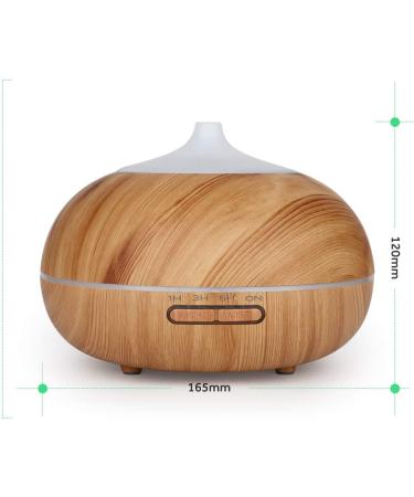 WD & CD 300ml Aroma Diffuser - Ultrasonic Humidifier with 7 Color LED Light - Wood Grain Oil Diffuser for Bedroom Office Yoga Spa - Buy Online on GoSupps.com