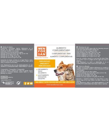 MENFORSAN Liquid Supplementary Food for Dogs and Cats Immunity 120ml Strengthen the Immune System Stimulate Defenses Natural Ingredients - Buy Online on GoSupps.com