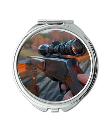 Mirror makeup mirror pistol bullets Round Mirror rifle scope pocket mirror portable mirror