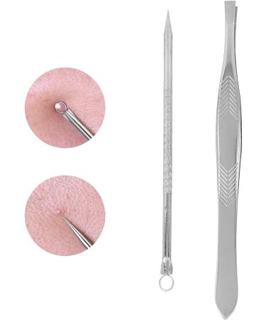 Eyebrow Tweezer & Pimple Popper Tool | Anti-Slip Handle for Comfortable Grasp | Facial Freckle Removal - Buy Online on GoSupps.com