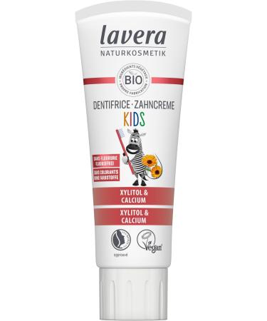 lavera lavera Kids Toothpaste FLUORIDE FREE - no colours - protects baby teeth - mild and fruity - organic calendula & calcium - vegan - 75 ml