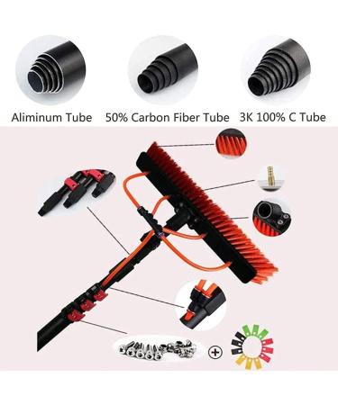 Window Cleaning Pole Water Fed Extendable Brush for Indoor/Outdoor High Window Extension Cleaning Pole Window Washing Equipment/10.8M/35Ft 55cm Brush Head 11M/36FT - Buy Online on GoSupps.com