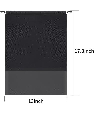 SHENGQIDZ 5 Pack Portable Travel Shoe Bag, Space-Saving Dust-Proof Storage (13 x 17.32 inch) - Black - Buy Online on GoSupps.com