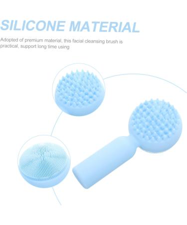 DOITOOL Silicone Face Brush Silicone Handheld Face Brush Facial Brush Face Scrubber Brush Pore Scrubber Face Scrubber Exfoliator Brush Skincare Brush Silica Gel Skin Care Brush 11x5cm Sky-blue - Buy Online on GoSupps.com
