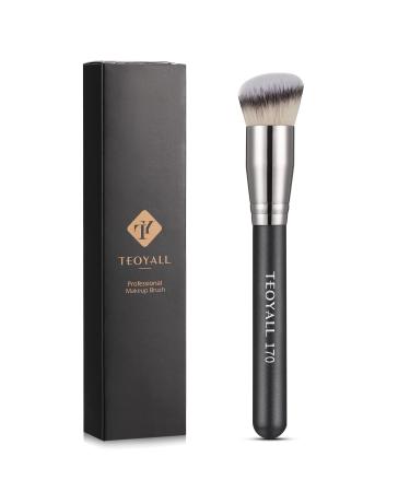 TEOYALL Angled Kabuki Foundation Brush Dense Synthetic Contour Brush for Bronzer Liquid Foundation Cream Powder Blending Buffing Stippling Brush (170) - Buy Online on GoSupps.com