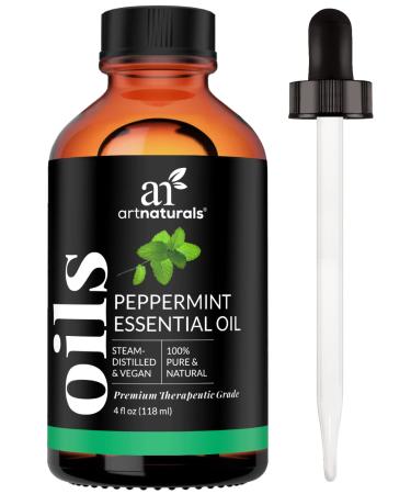 artnaturals Peppermint Essential Oil 4oz - 100% Pure Undiluted Premium Therapeutic Grade Mentha Peperita - Fresh Mint for Hair Growth and Skin - Aromatherapy Oil for Diffuser