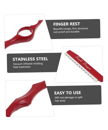 Minkissy 11-Part Hair Cutting Tool Holder Set - Premium Hair Razors & Thinning Tools - 17.5x2cm Red - International Shipping Available - Buy Online on GoSupps.com