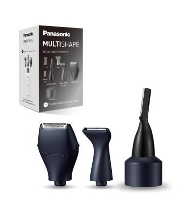 Panasonic ERCDT1A301 MULTISHAPE Modular Personal Care System Detailed Shaving and Trimming Attachments Eyebrow and Beard Trimmers Precise Shave Black