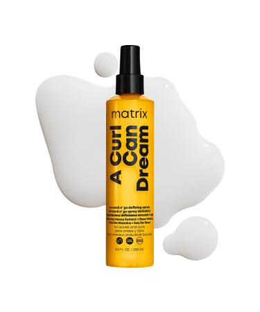 Matrix A Curl Can Dream Scrunch N' Go Defining Spray For Wavy and Curly Hair Frizz Control and Heat Protection Hair Spray With Manuka Honey Extract