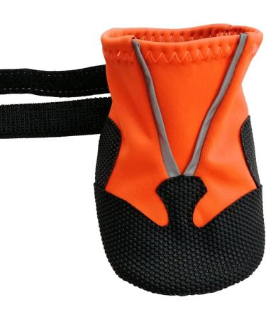 LEEKO Dog Shoes - Waterproof Anti-Slip Dog Boots for Small Dogs | 4-Set Paw Protection with Reflective Straps & Velcro | Ideal for Snow & Rain - Orange - Buy Online on GoSupps.com