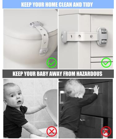 Fridge Locks for Kids - Child Proof Safety Cabinet Lock with 3M Adhesives (2 Pack) - Buy Online on GoSupps.com