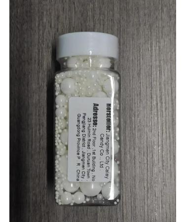 Edible White Pearl Sugar Sprinkles | Cake & Cupcake Toppers | Cookie Decorations for Weddings & Daily Treats - Buy Online on GoSupps.com