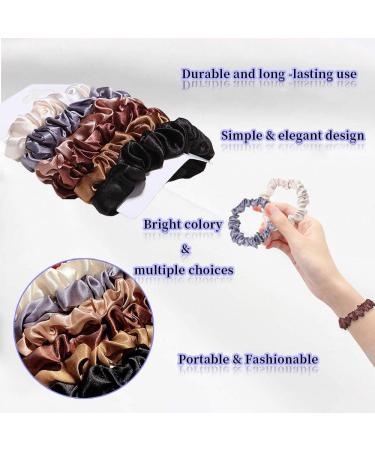 Satin Hair Ties Set of 6 - Kanoson Elastic Silk Scrunchies for Women & Girls - Ponytail Hair Bands - Buy Online on GoSupps.com