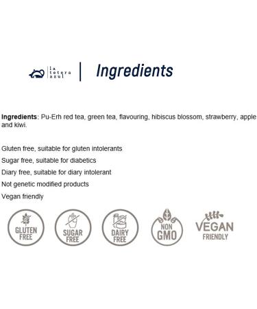 LATETERAZUL LA TETERA AZUL Red tea Pu Erh infused with fruit Slimming infusion Tea beautifies 20 bags of 175 grams - Buy Online on GoSupps.com