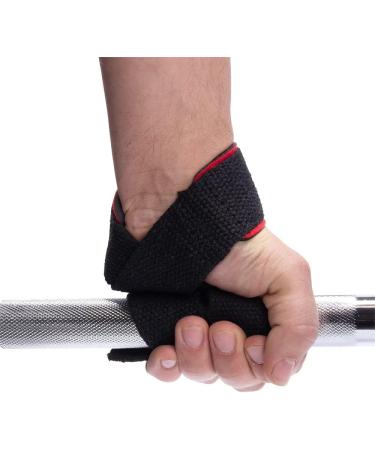 Gorilla Wear Padded Lifting Straps - Black - Premium Bodybuilding & Fitness Accessory - One Size - Black/Red/White - International Shipping Available - Buy Online on GoSupps.com