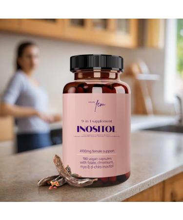 QSTA Labs Inositol Myo PCOS 4100MG Vegan capsules hormonal balance fertility supplement preconception pregnancy and ovarian support 9in1 inositol folic acid 5MTHF chromium 180 pieces pack of 1 - Buy Online on GoSupps.com