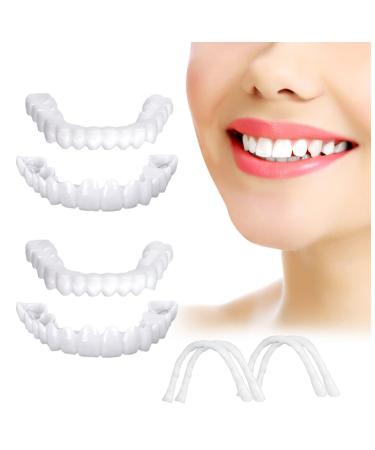 WTTFC 2 pairs of artificial teeth adjustable artificial teeth for men and women for temporary dental and comfort protect your teeth and win a confident smile back