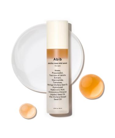 Abib Jericho Rose Mist Serum, Glow Spray 3.38 fl oz I Hydrating Essential Face Facial Body Mist Bottle, Radiance Booster, Fine Dual-Layer Oil & Serum, Vegan Skincare I 4 Types of Seed Oil