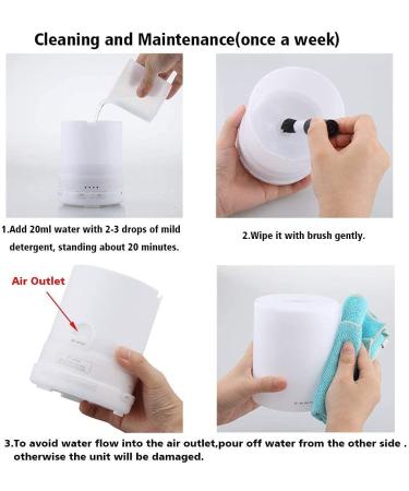 URPOWER 2nd Gen 300ml Aroma Essential Oil Diffuser - Ultrasonic Air Humidifier with Auto Shut Off - 7 Color Lights - 4 Timer Settings - White - Buy Online on GoSupps.com