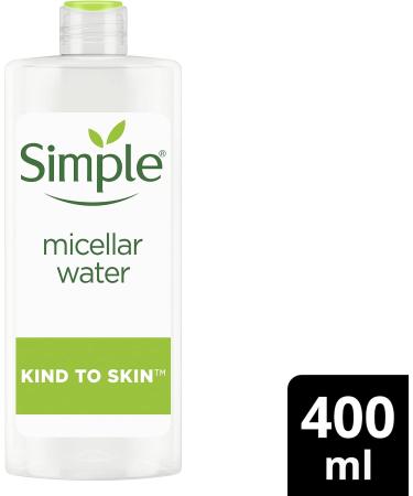 Simple Kind to Skin Micellar Cleansing Water 400ml - UK's #1 Facial Skincare Brand - Instantly Hydrating Makeup Remover - Buy Online on GoSupps.com