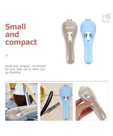PopetPop 2-Piece Beard Razor Holder Box - Safety Case for Men - Blue Gray Razor Keeper - Buy Online on GoSupps.com