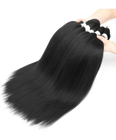 Pre-Stretched Braiding Hair Extensions Synthetic Crochet Braids Yaki Texture 26 Inch 6 Packs Full Head Hot Water Setting Professional Twist Braid Hair (26inch #1B) 26inch #1b - Buy Online on GoSupps.com