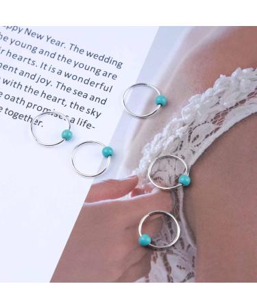 Yheakne Boho Tribal Turquoise Circle Hair Ring Set Boho Braid Rings Dreadlock Dirty Braid Hair Bow Clips Silver Hair Braid Rings Hair Clip Rings Decoration Hair Accessories (Silver Circle with - Buy Online on GoSupps.com