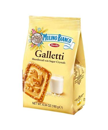 Mulino Bianco Galletti Shortbread Biscuits With Sugar Crystals - 6.34 oz, 3 Count (Pack of 3) - Buy Online on GoSupps.com