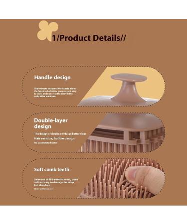 Scalp Massage Brush | Soft Head Shampoo Brush for Wet & Dry Use | Head Massage & Hair Peeling - Beige - Buy Online on GoSupps.com