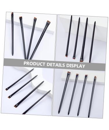 Buy 1 Set Eyebrow & Eyeliner Brushes - Dual-use Flat & Angled Makeup Brushes for Women | High-Quality Artificial Fiber - Buy Online on GoSupps.com
