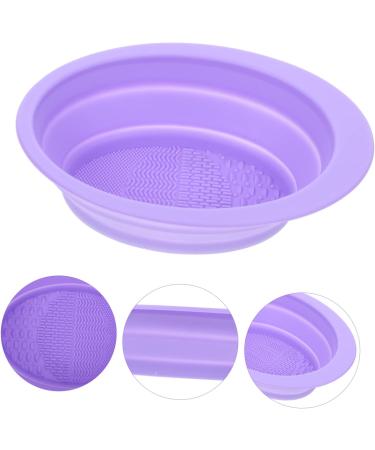 Mipcase 2pcs Cleaning Pad Makeup Brush Cleaning Scrubber Limpiador De Brochas De Maquillaje Makeup Brush Cleaning Cup Brush Cleansing Pad Face Cosmetic Brush Silica Gel Purple Make up - Buy Online on GoSupps.com