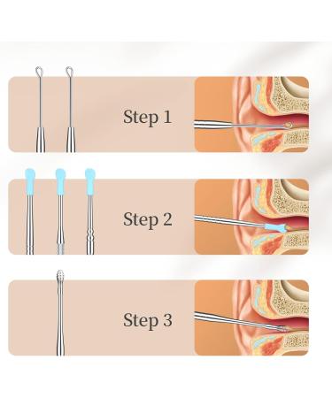 7in1 Stainless Steel Ear Pick Ear Wax Removal Kit with Lipstick Case - Silver - Buy Online on GoSupps.com