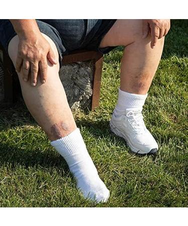 Extra Wide Medical Diabetic Quarter Socks (Pack of 3) - Large, White - Made in USA - Buy Online on GoSupps.com