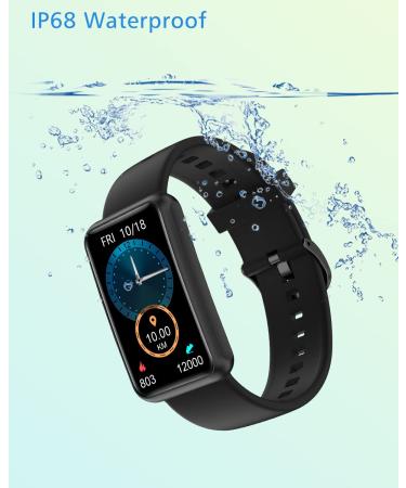 2022 Cloudpoem Fitness Tracker - IP68 Waterproof Watch with Steps Counter, Sleep Tracker, Alarm Clocks & Stopwatch - No Bluetooth or App Required - Black - Buy Online on GoSupps.com